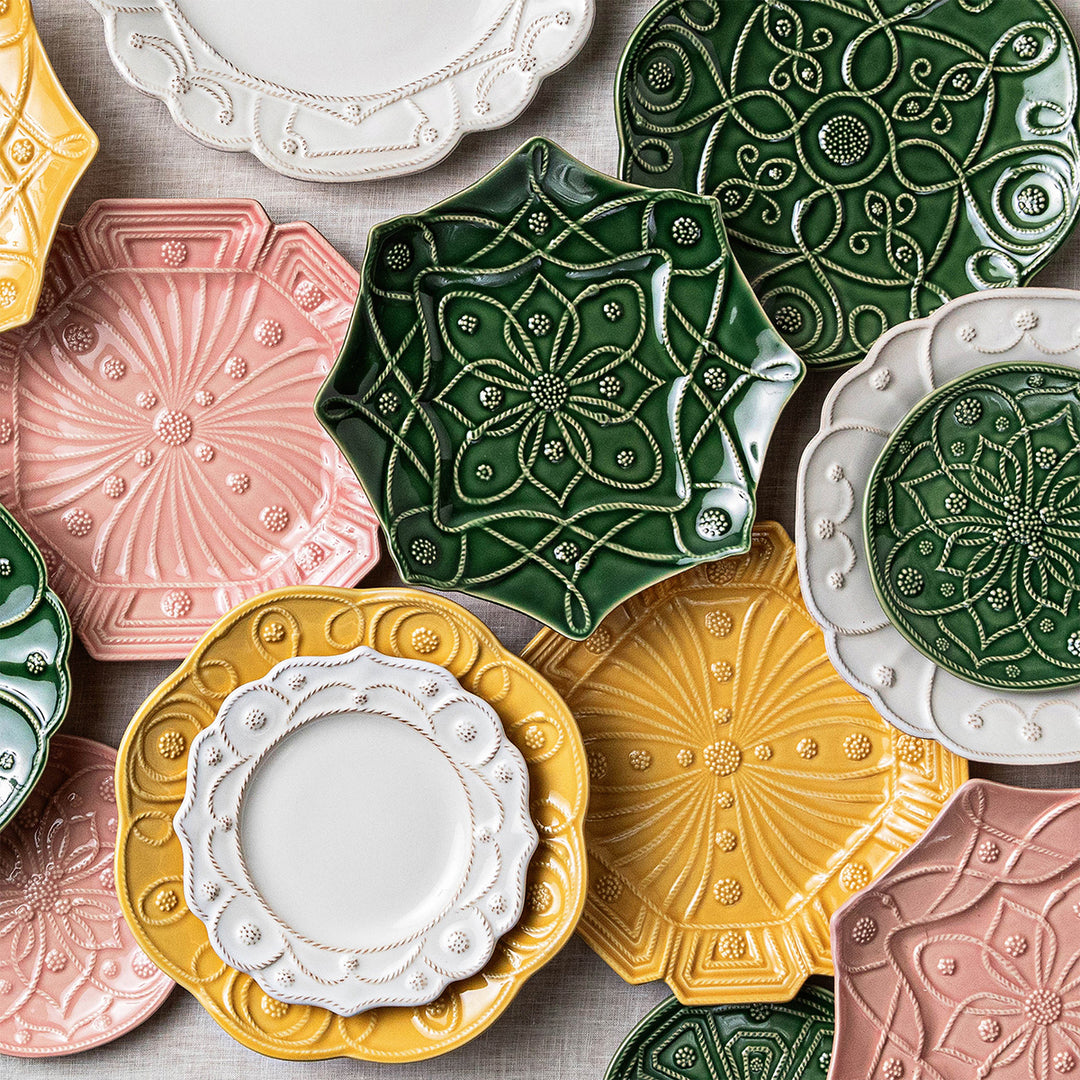 Jardins du Monde Side/Cocktail Plate Assorted Set/4 - Basil
