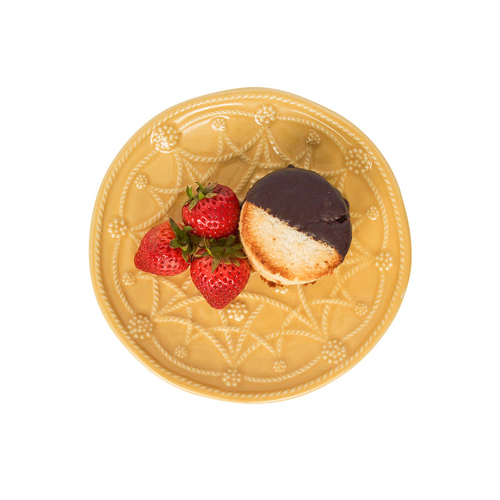 Jardins du Monde Side/Cocktail Plate Assorted Set/4 - Daffodil