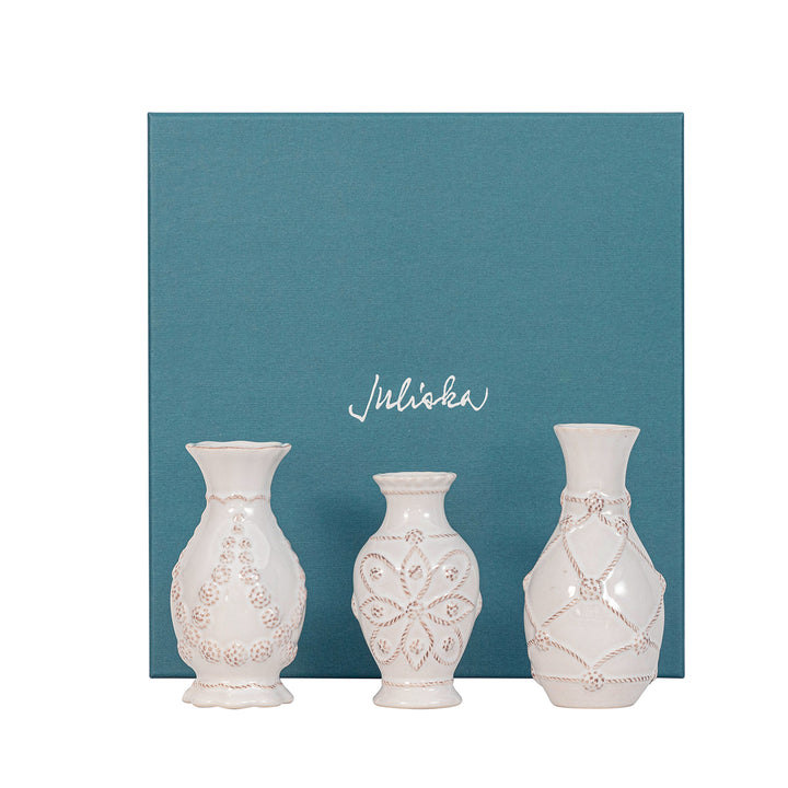 Jardins du Monde Mini Vase Trio Set/3pc - Whitewash