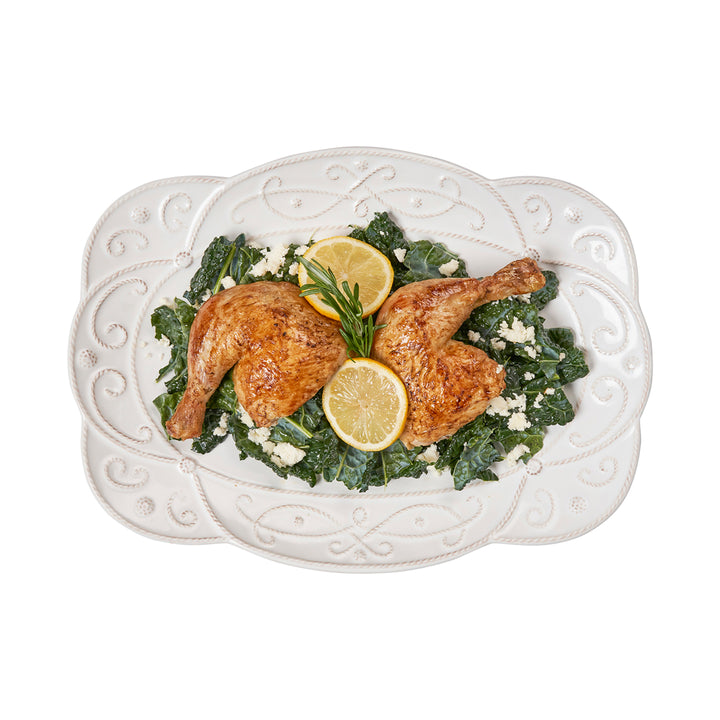 Jardins du Monde 15" Platter - Whitewash