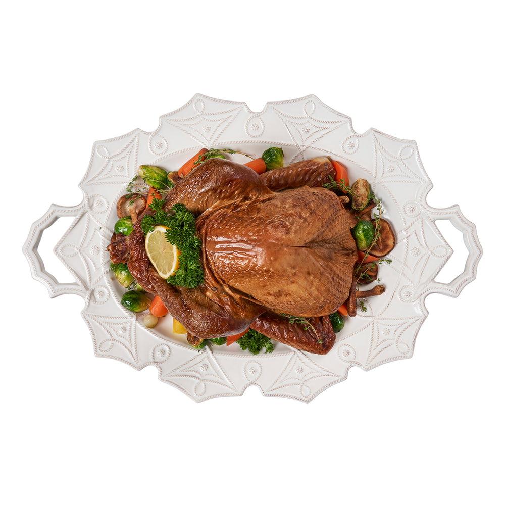 Jardins du Monde Turkey Platter - Whitewash