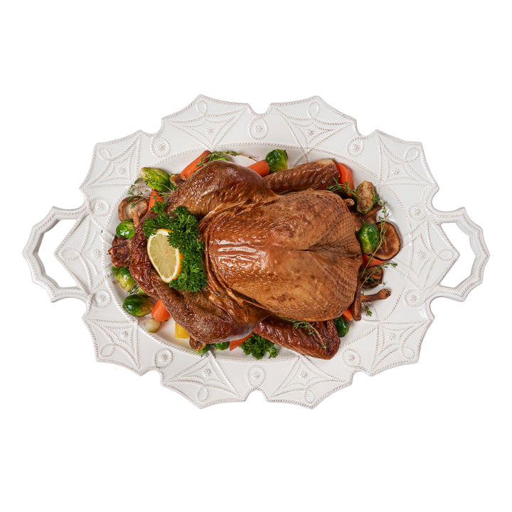 Jardins du Monde Turkey Platter - Whitewash