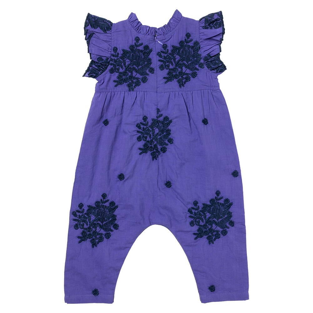 Baby Girls Jennifer Jumper - Royal Purple W/ Embroidery