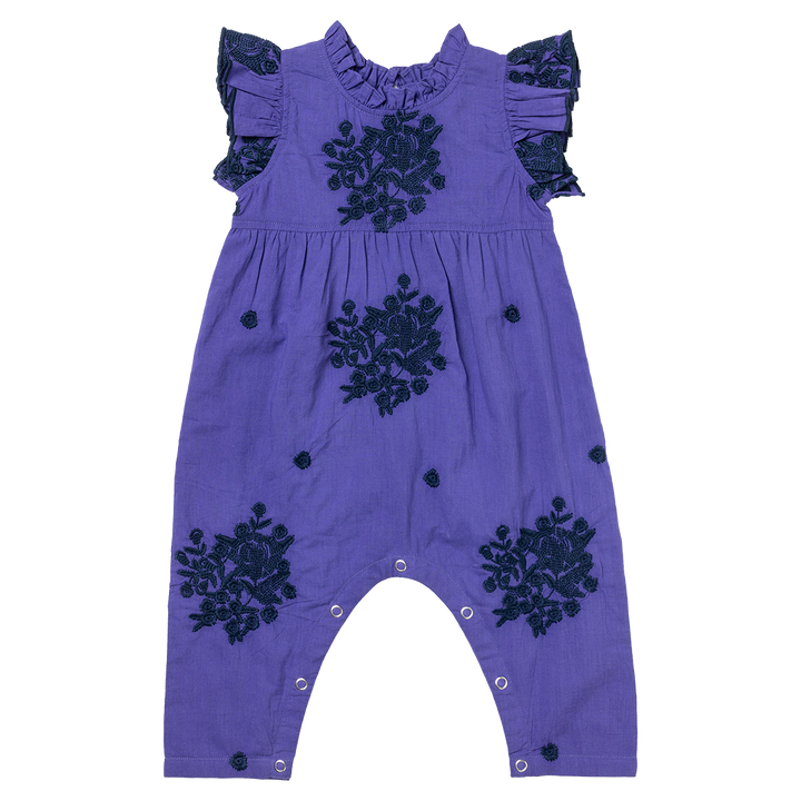 Baby Girls Jennifer Jumper - Royal Purple W/ Embroidery