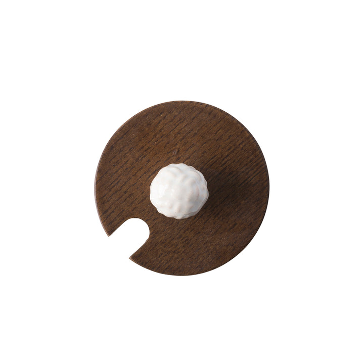 Le Panier Sugar Bowl with Wooden Lid - Whitewash