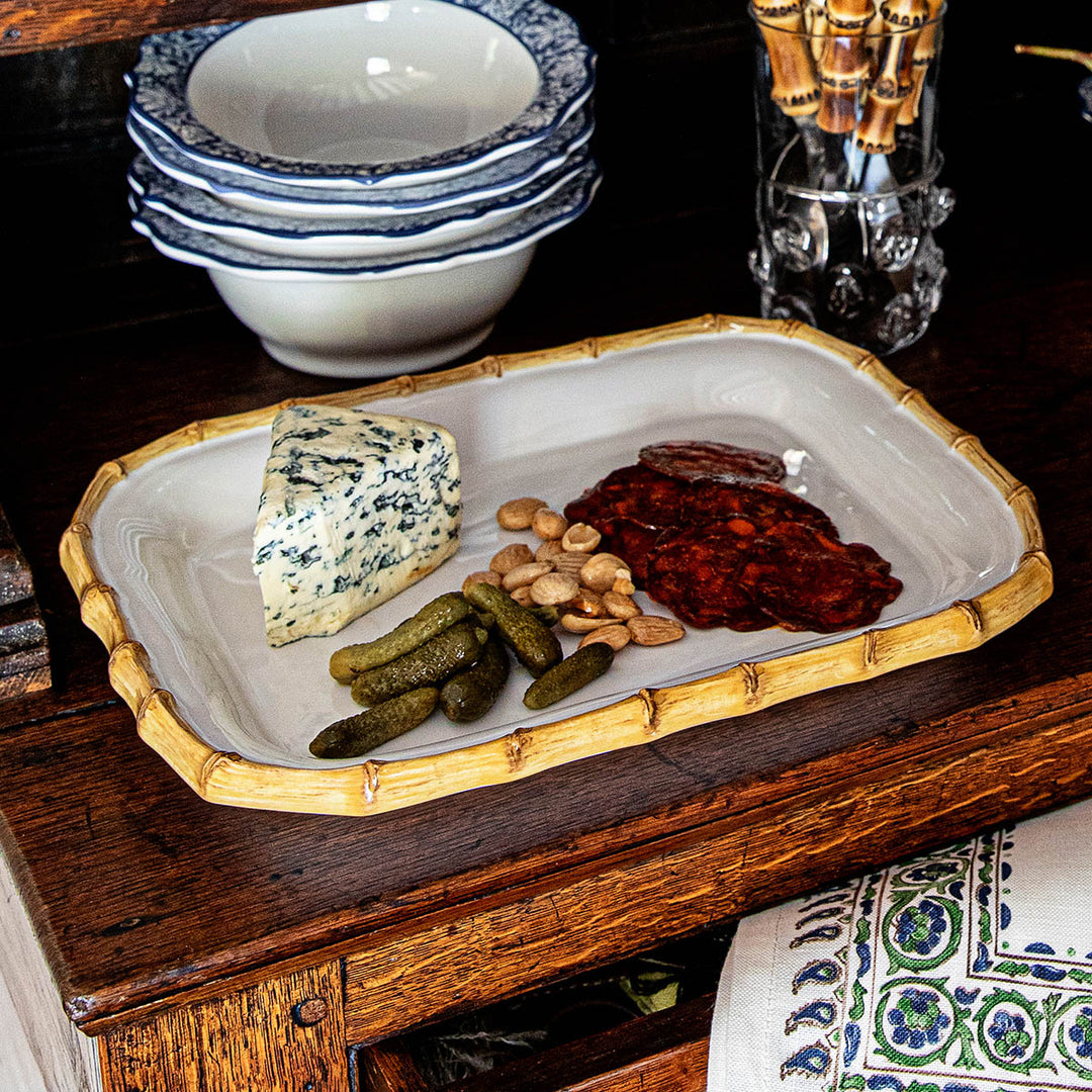 Bamboo 12'' Rectangular Platter - Natural