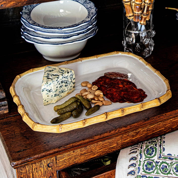 Bamboo 12'' Rectangular Platter - Natural