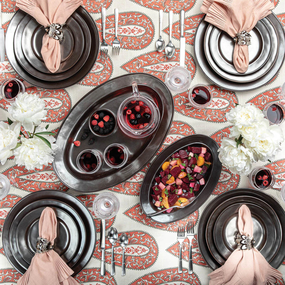 Pewter Stoneware 4pc Place Setting