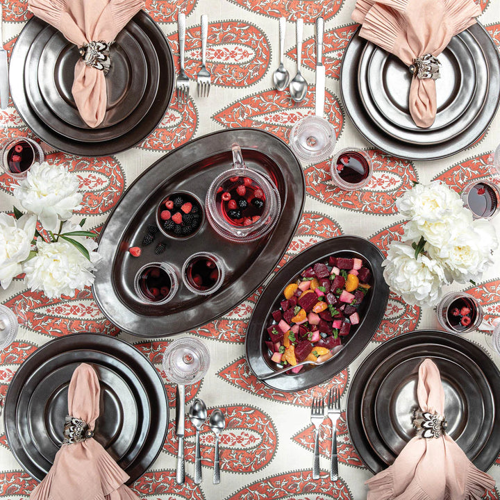 Pewter Stoneware 4pc Place Setting