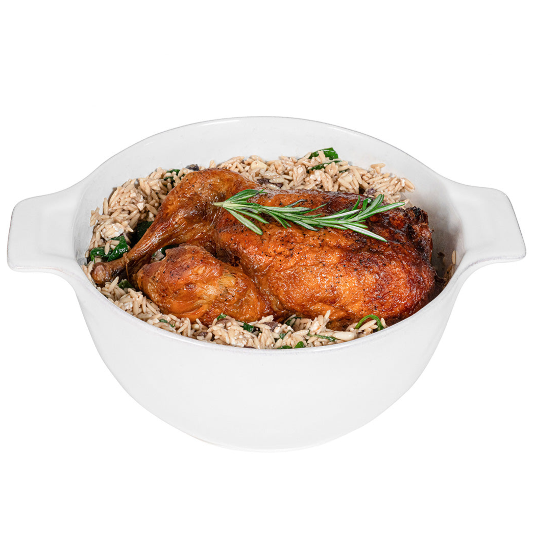 Puro 12" Casserole with Lid - Whitewash
