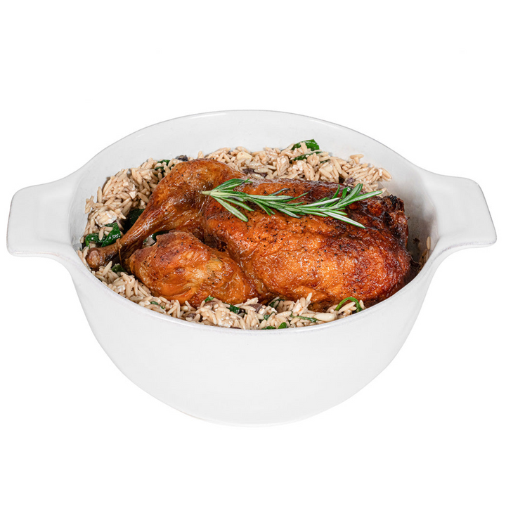 Puro 12" Casserole with Lid - Whitewash