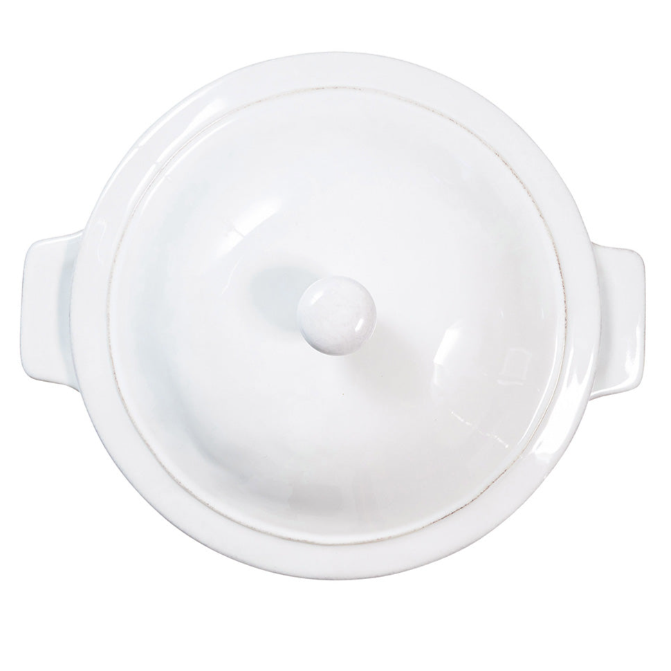 Puro 12" Casserole with Lid - Whitewash