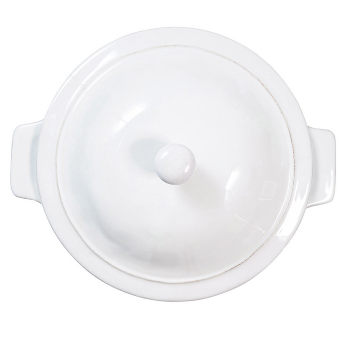 Puro 12" Casserole with Lid - Whitewash