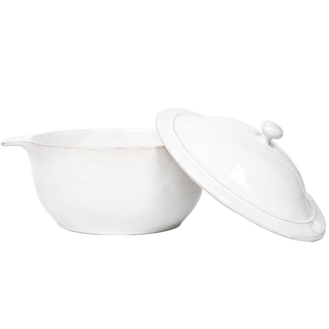 Puro 12" Casserole with Lid - Whitewash