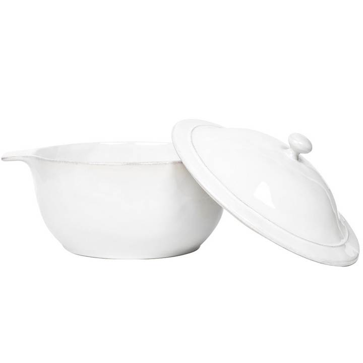 Puro 12" Casserole with Lid - Whitewash