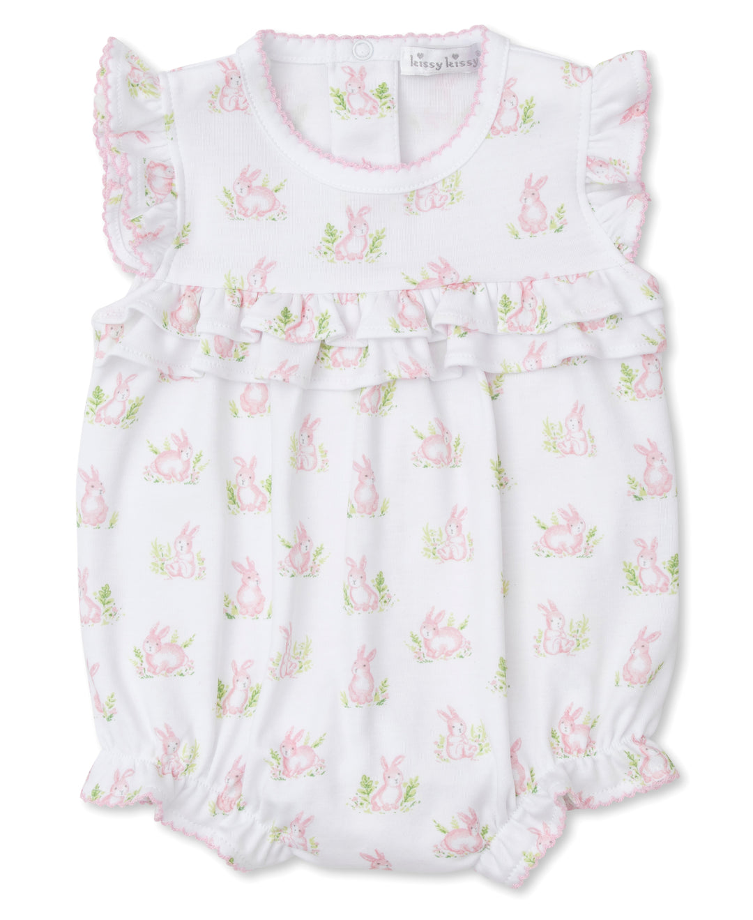 Cottontail Hollows: Light Pink Bunnies Print Bubble