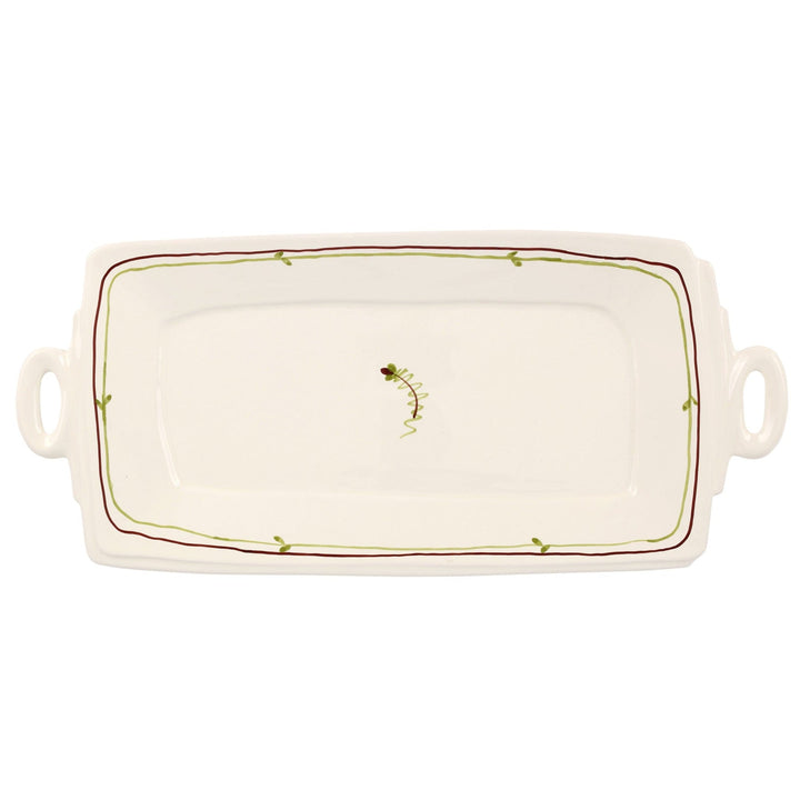 Lastra Fiori Di Bosco Handled Rectangular Platter