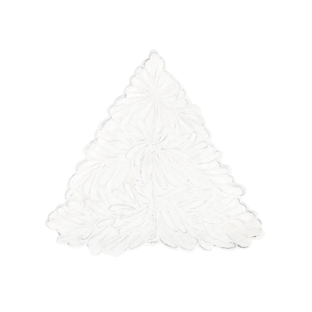 Lastra Holiday White Figural Tree Small Plate