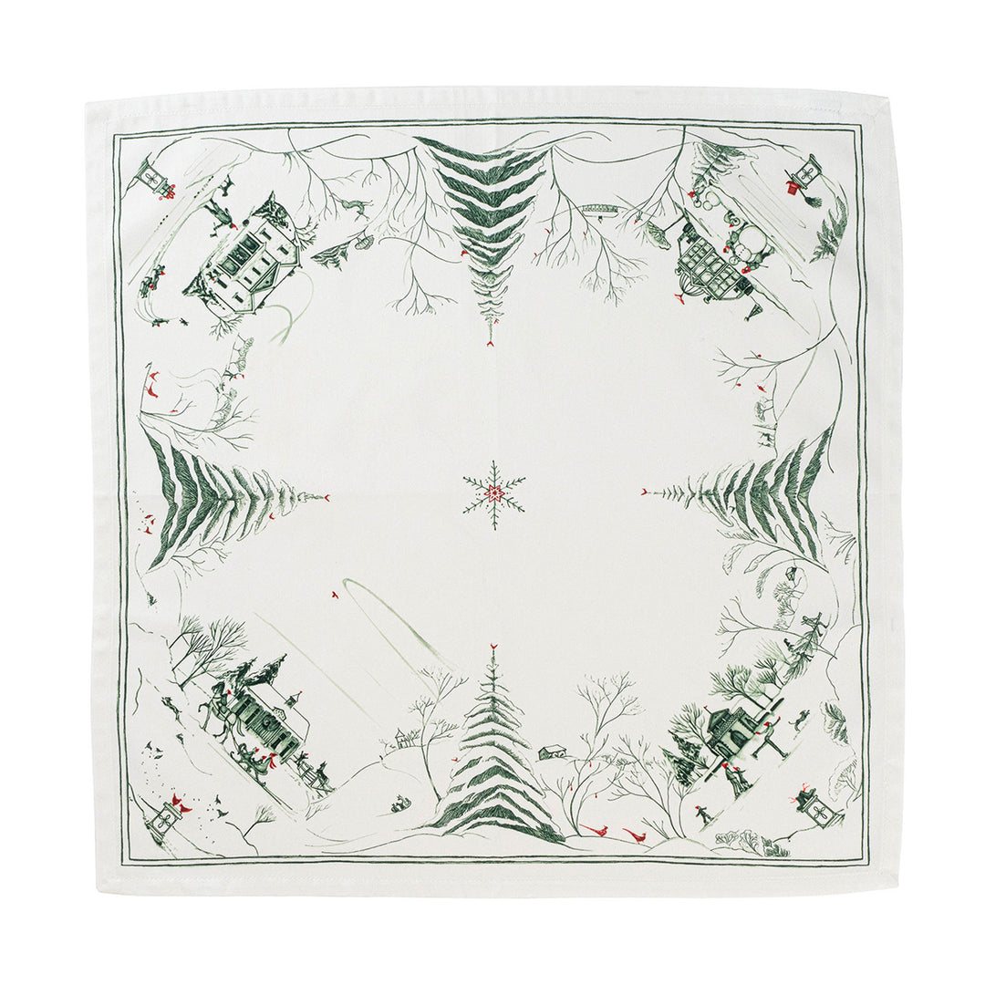 Country Estate Winter Frolic Napkin - Evergreen