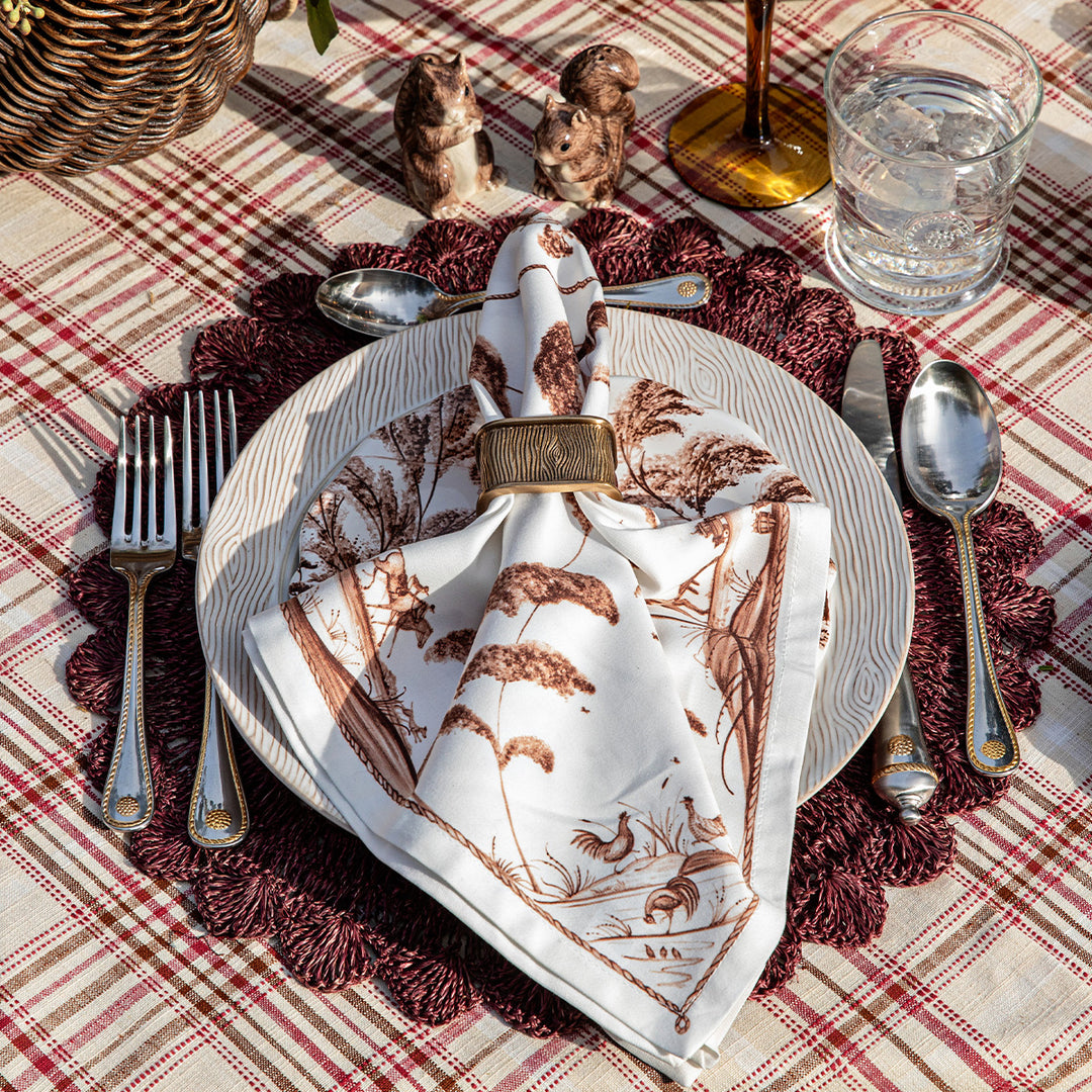 Country Estate Harvest Napkin - Sepia