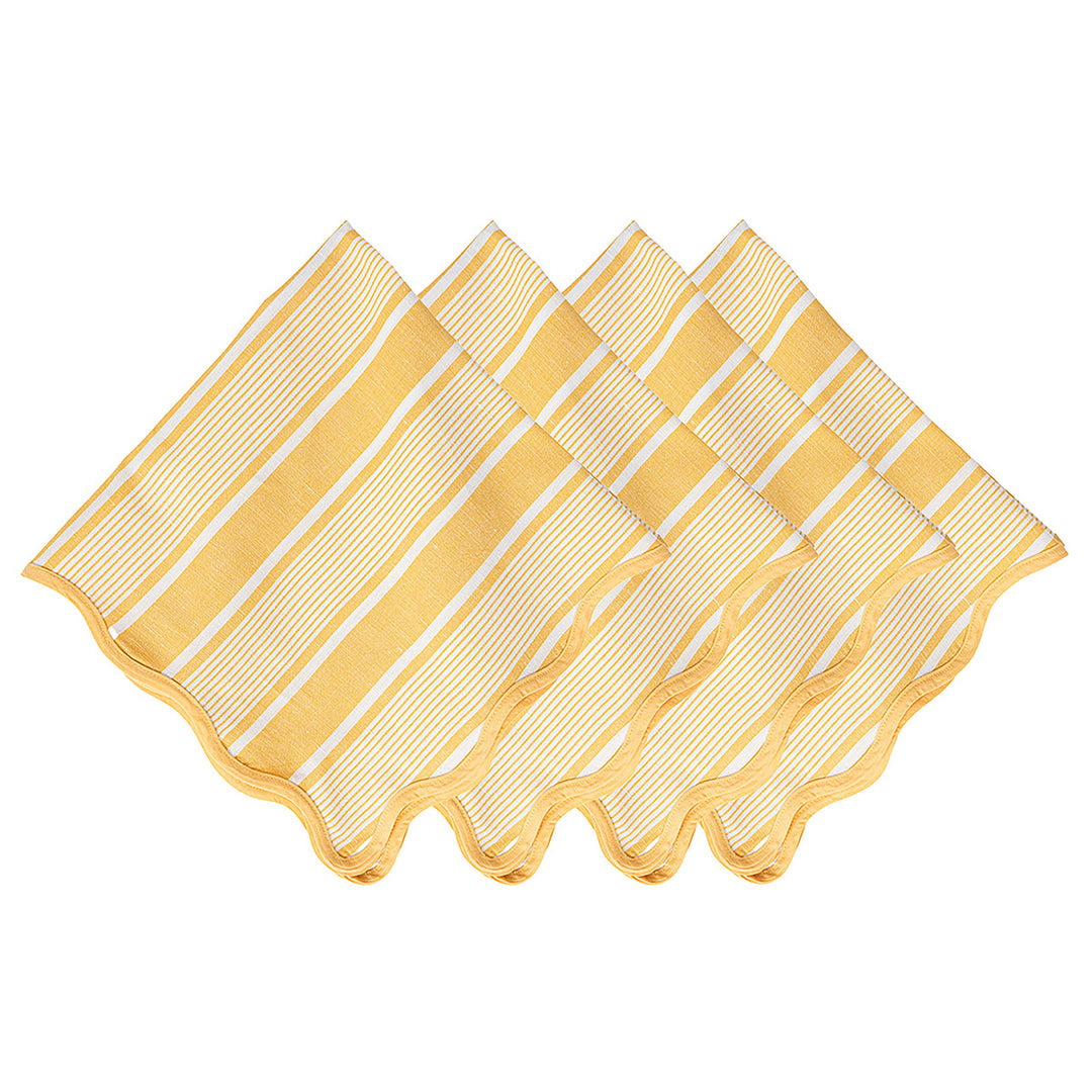 Cabana Stripe Napkin Set/4 - Sunshine