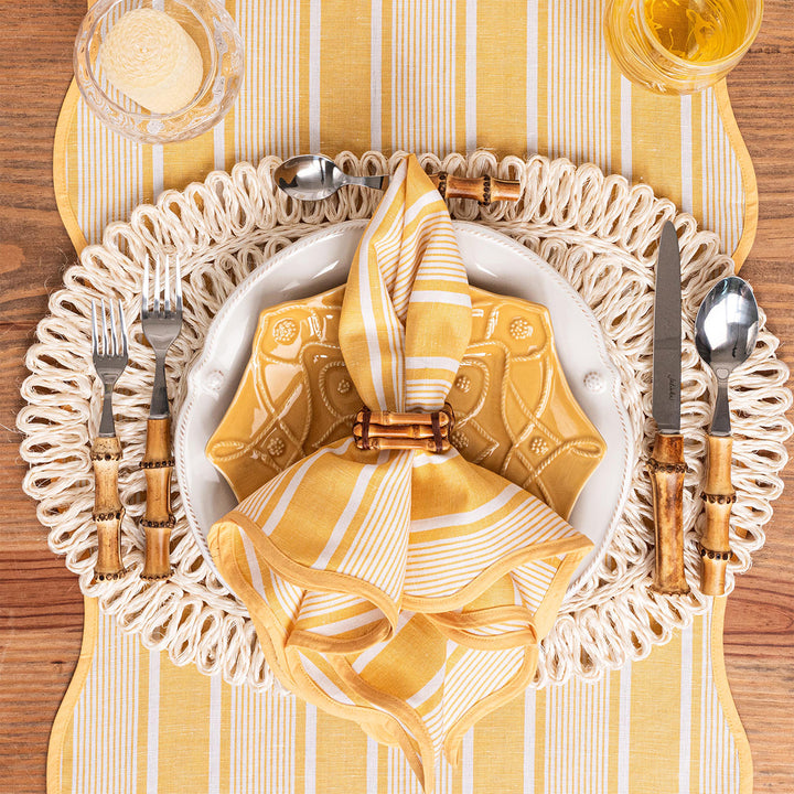 Cabana Stripe Napkin Set/4 - Sunshine