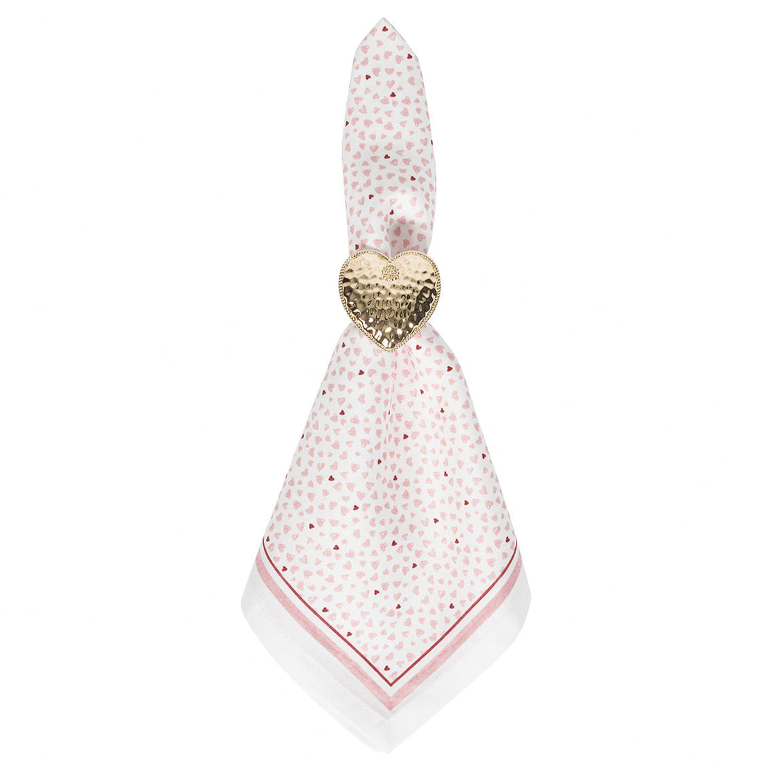 Love You More Napkin Set/4 - Pink