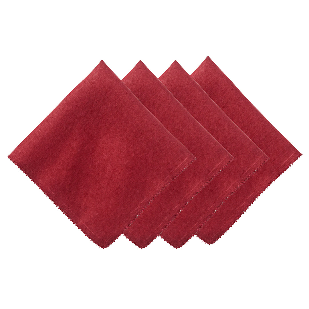 Berry Scallop Napkin Set/4 - Ruby