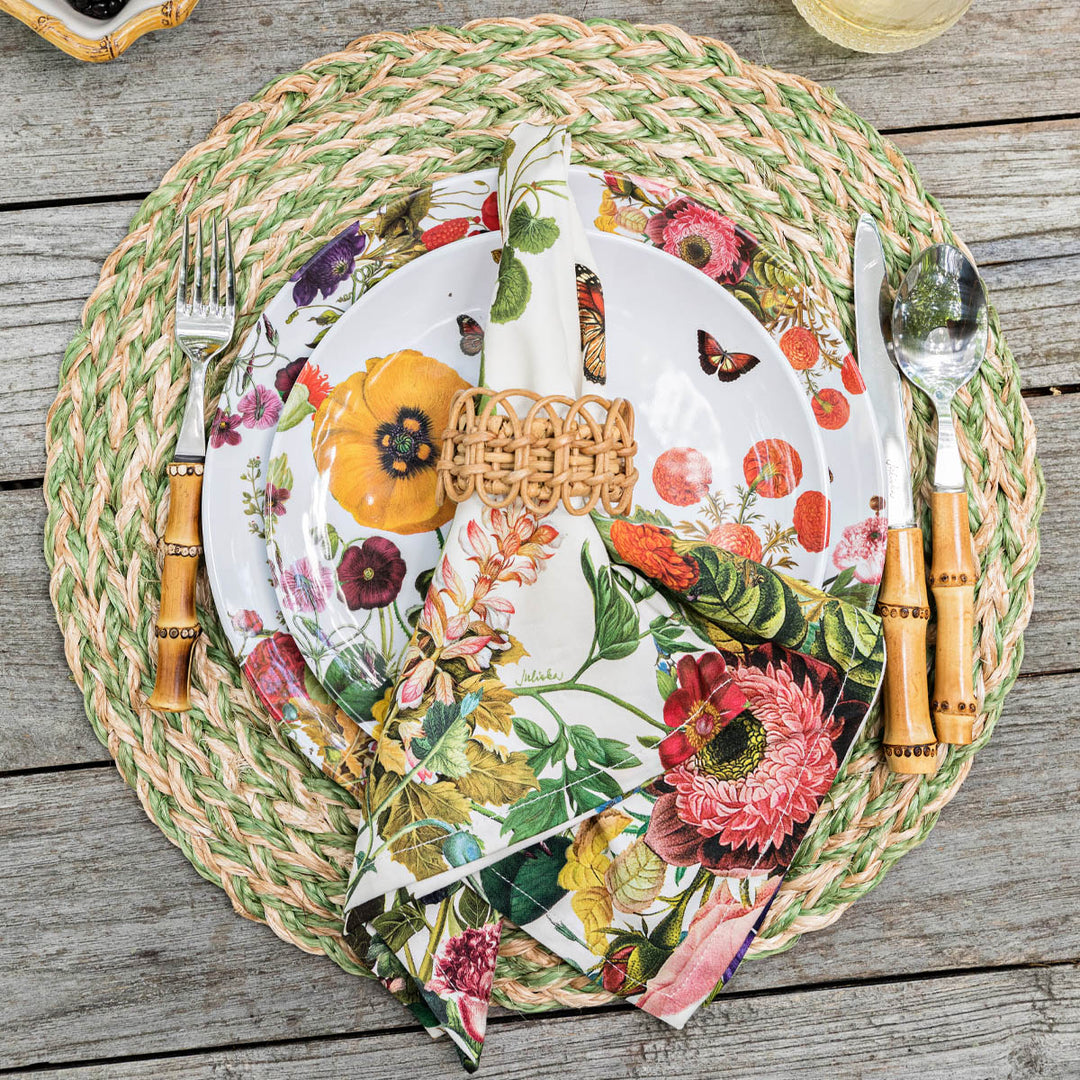 Field of Flowers Napkin - White