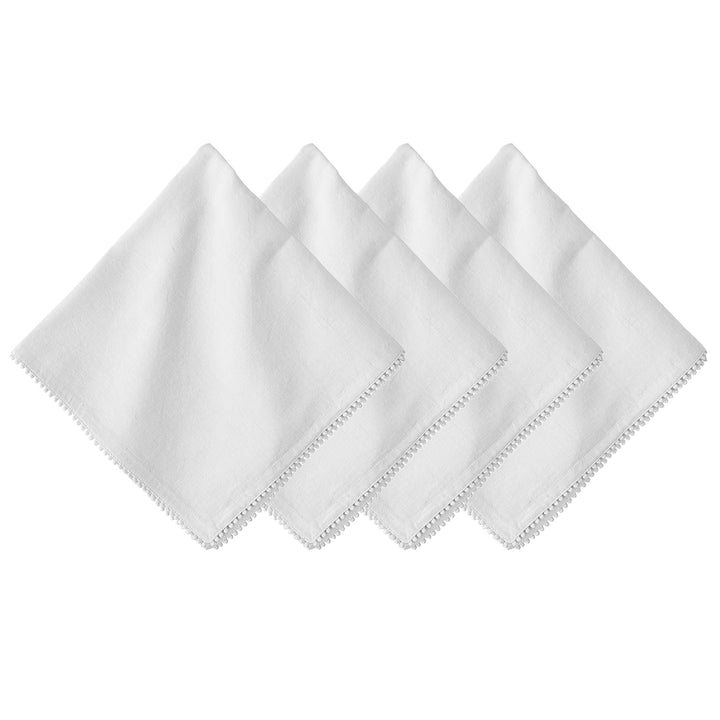 Berry Trim Napkin - White