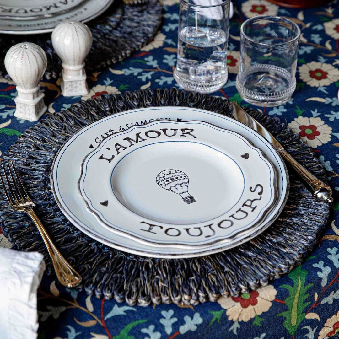 Straw Loop Placemat -  Delft Blue