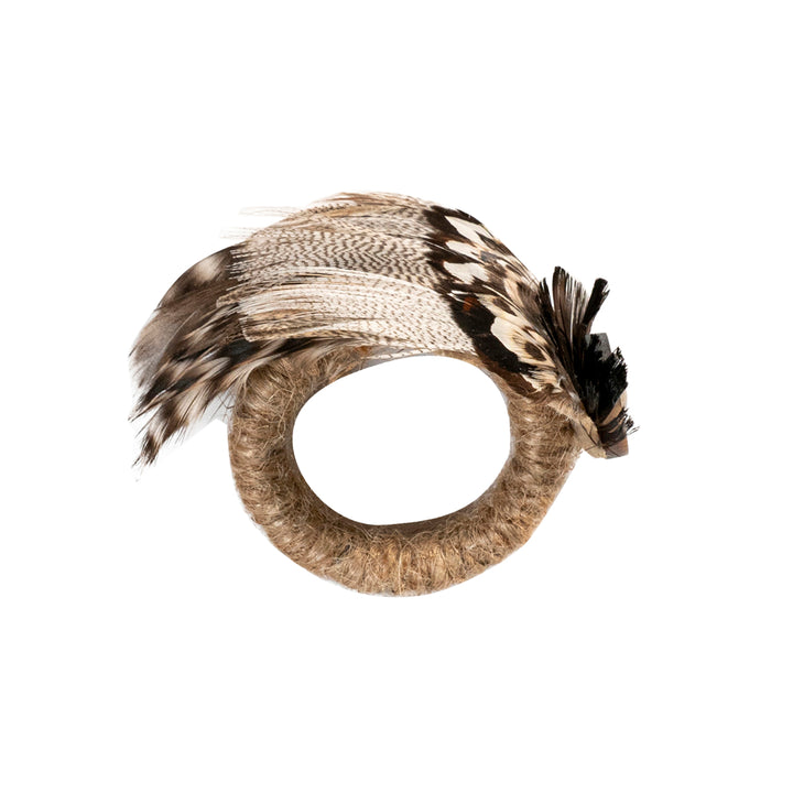 Feather Napkin Ring - Espresso