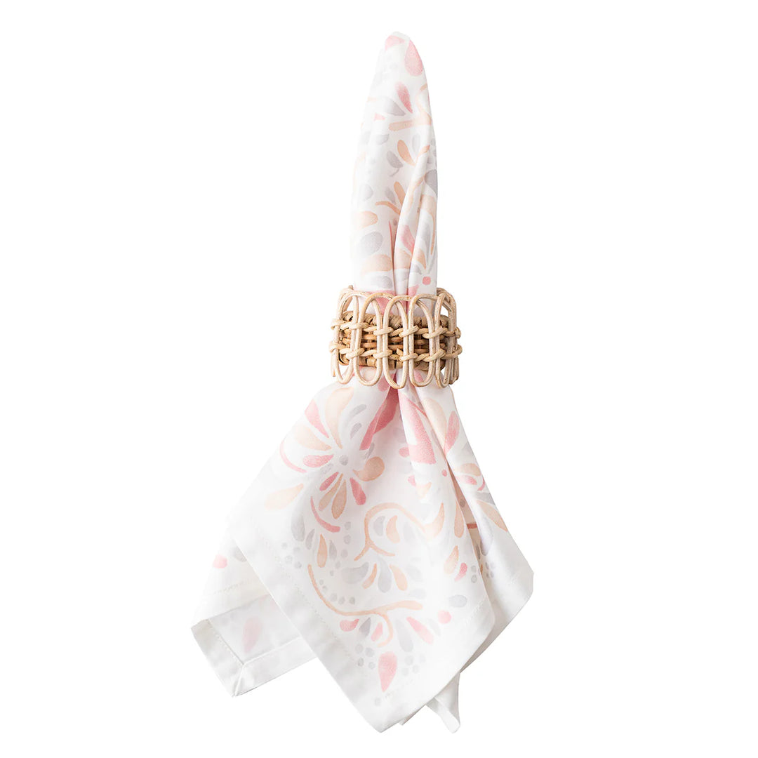 Provence Rattan Napkin Ring - Whitewash