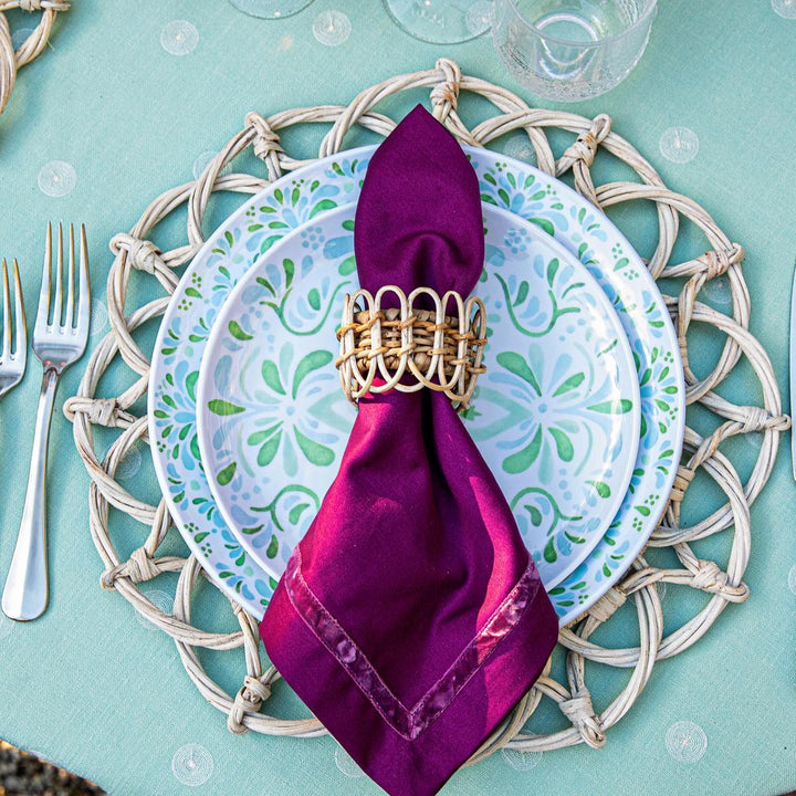 Provence Rattan Napkin Ring - Whitewash