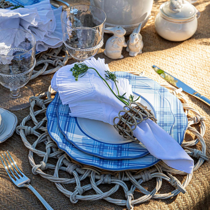 Provence Rattan Napkin Ring - Whitewash