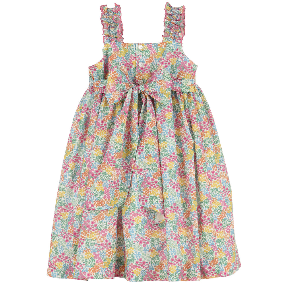 Orange Floral Jamboree Strap Dress
