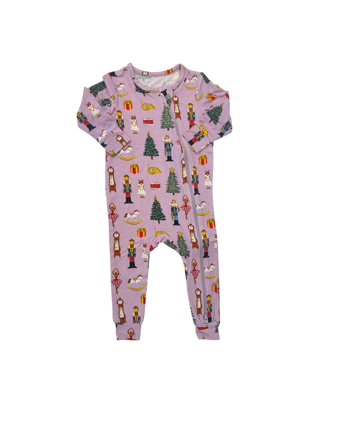 Baby Bamboo Romper - Lavender Nutcracker