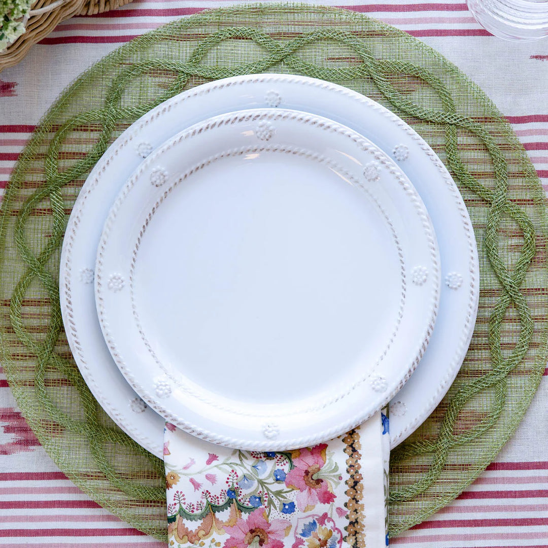 Berry &amp; Thread Melamine Dessert/Salad Plate - Whitewash