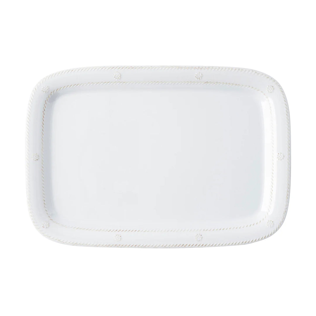 Berry &amp; Thread Melamine 16" Serving Tray/Platter - Whitewash