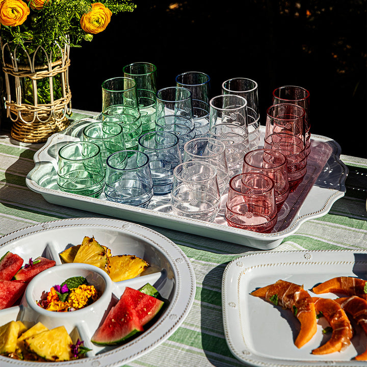 Berry &amp; Thread Melamine  24" Tray - Whitewash