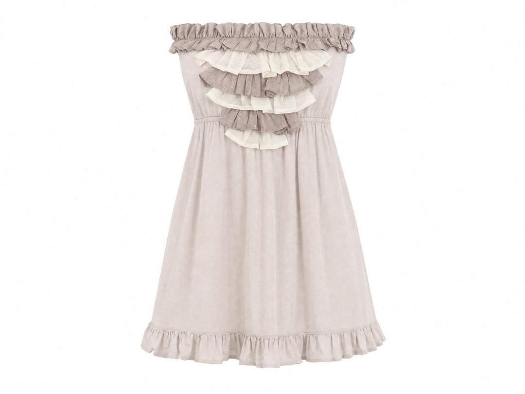 Vintage Shell Strapless Swim Cover Up