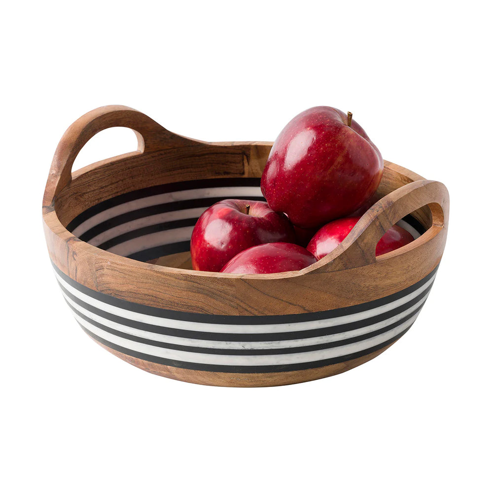 Stonewood Stripe 11" Round Handled Bowl