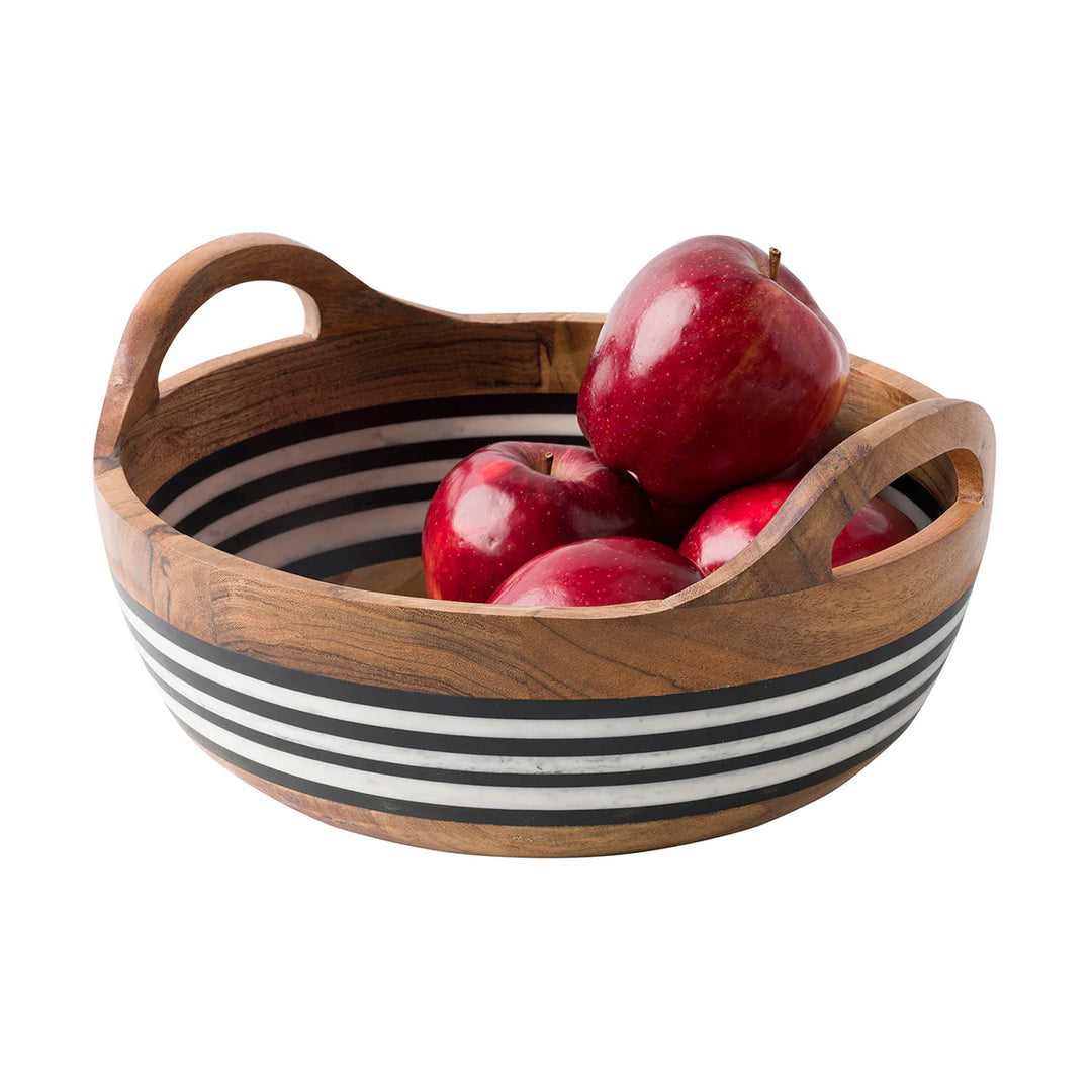Stonewood Stripe 11" Round Handled Bowl