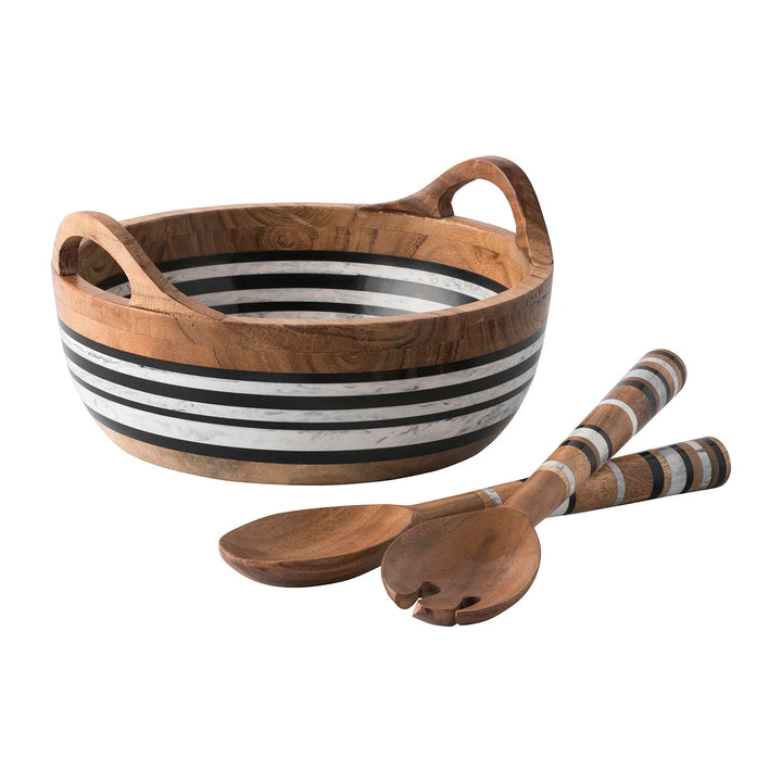 Stonewood Stripe 11" Round Handled Bowl