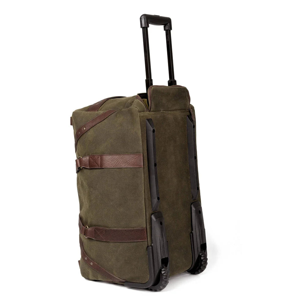Campaign Waxed Canvas Wheeled Rolling Carry-On Duffle Bag