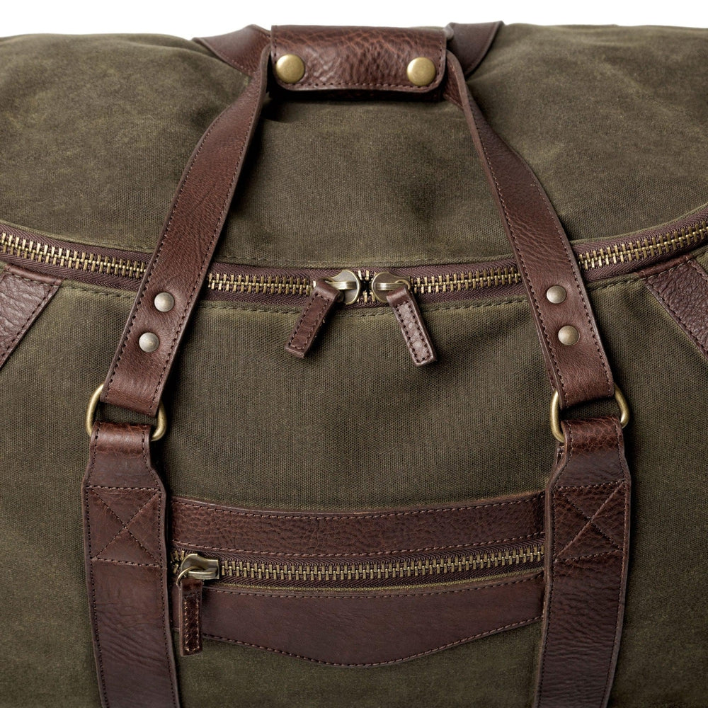 Campaign Waxed Canvas Wheeled Rolling Carry-On Duffle Bag