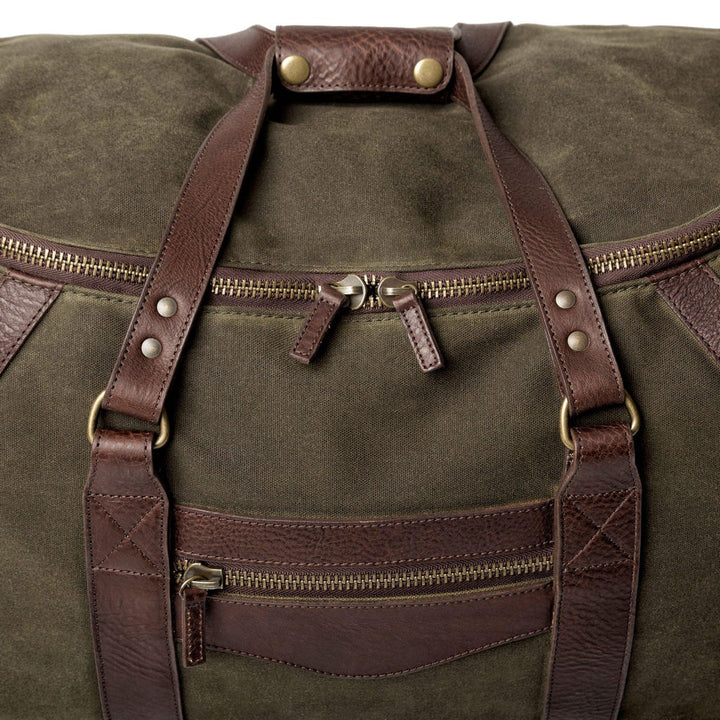 Campaign Waxed Canvas Wheeled Rolling Carry-On Duffle Bag