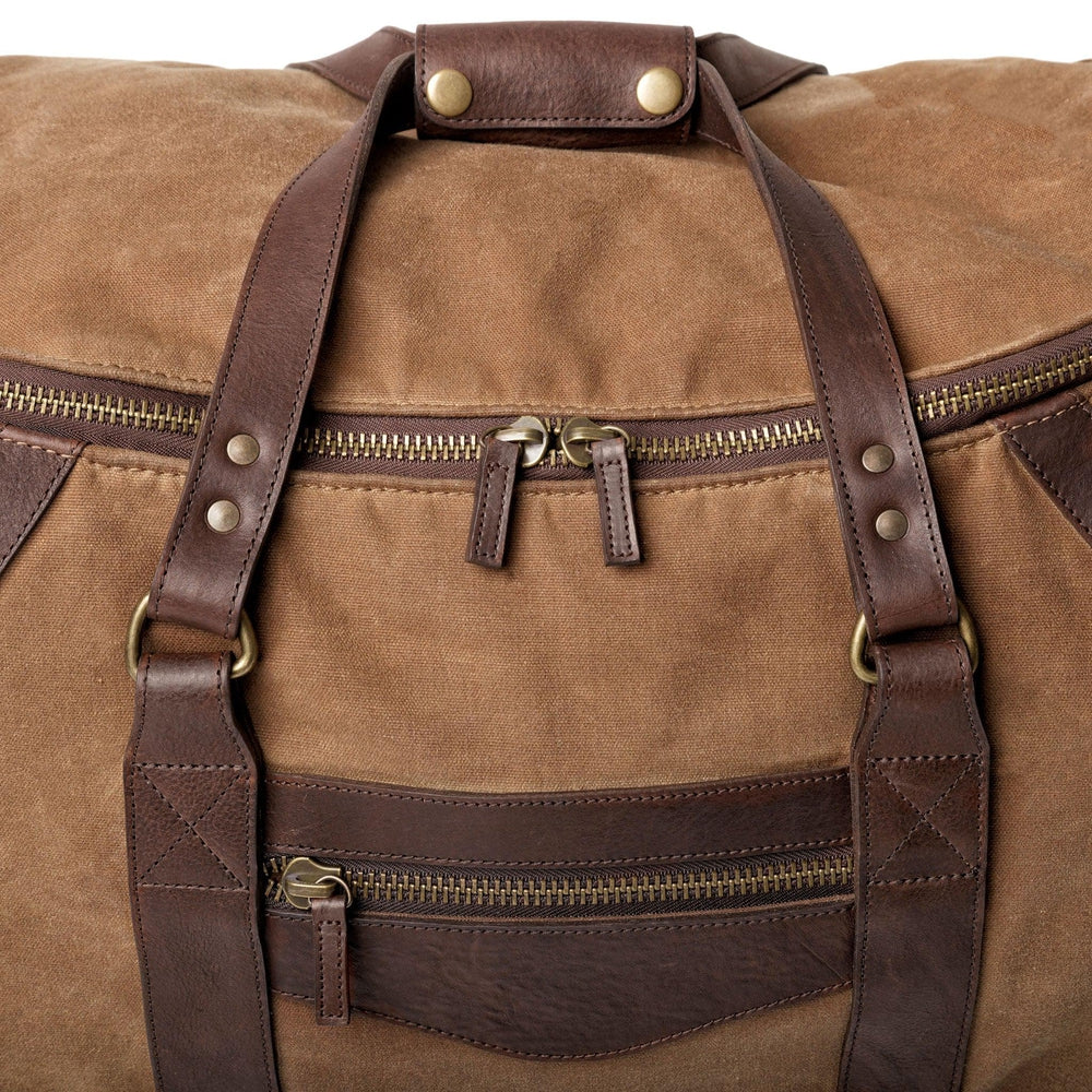 Campaign Waxed Canvas Wheeled Rolling Carry-On Duffle Bag