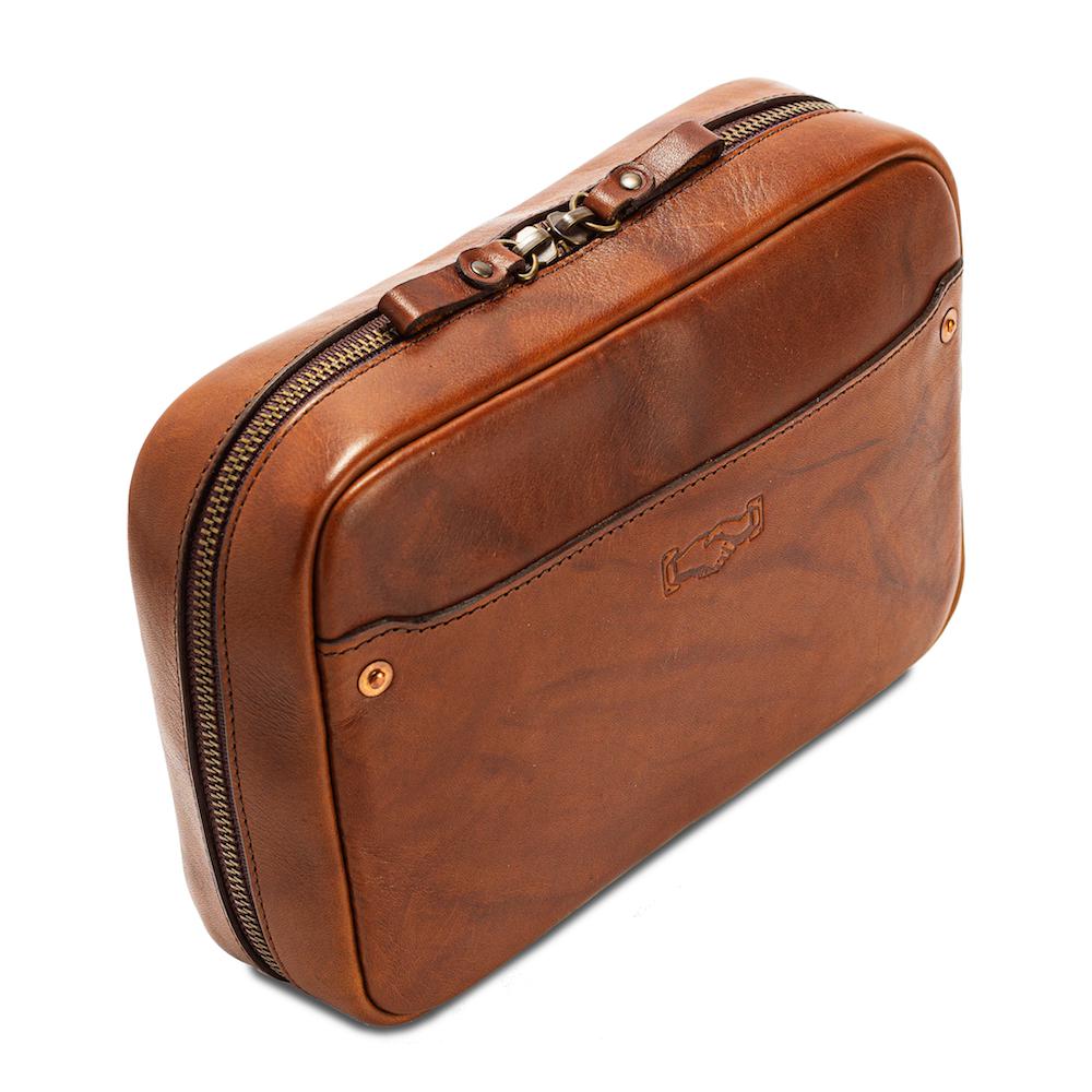 Heritage Leather "Doc" Electronics Organizer/Toiletry Kit