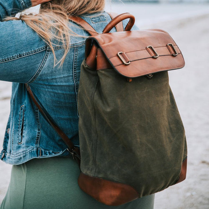 Heritage Waxed Canvas Steamer Backpack